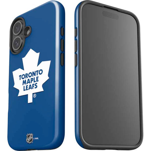 NHL Toronto Maple Leafs Solid Background iPhone 16 Impact Case